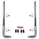 BESTfit 8-5 X 102 Inch Chrome Exhaust Kit W/  Flat Top Top Stack  Long Drop Elbows No Tee Peterbilt (2005-Newer) 55 Inch Quiet Spools Non-Unibilt