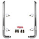 BESTfit 8-5 X 108 Inch Chrome Exhaust Kit W/  Miter Cut Top Stack  Long Drop Elbows No Tee Peterbilt (2005-Newer) 55 Inch Quiet Spools Non-Unibilt