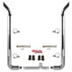 BESTfit 8-5 X 120 Inch Chrome Exhaust Kit W/  Bull Hauler Turn Top Stack  Long Drop Elbows 5 Inch Taper Lock Chrome Tee Peterbilt (1987-2003) 52 Inch Quiet Spools Non-Unibilt