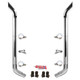 BESTfit 8-5 X 120 Inch Chrome Exhaust Kit W/  Bull Hauler Turn Top Stack  OE Style Elbows  Peterbilt (1987-2003) 52 Inch Quiet Spools Unibilt