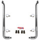 BESTfit 8-5 X 96 Inch Chrome Exhaust Kit W/  West Coast Turn Top Stack  Long Drop Elbows No Tee Peterbilt (1987-2003) 52 Inch Quiet Spools Non-Unibilt
