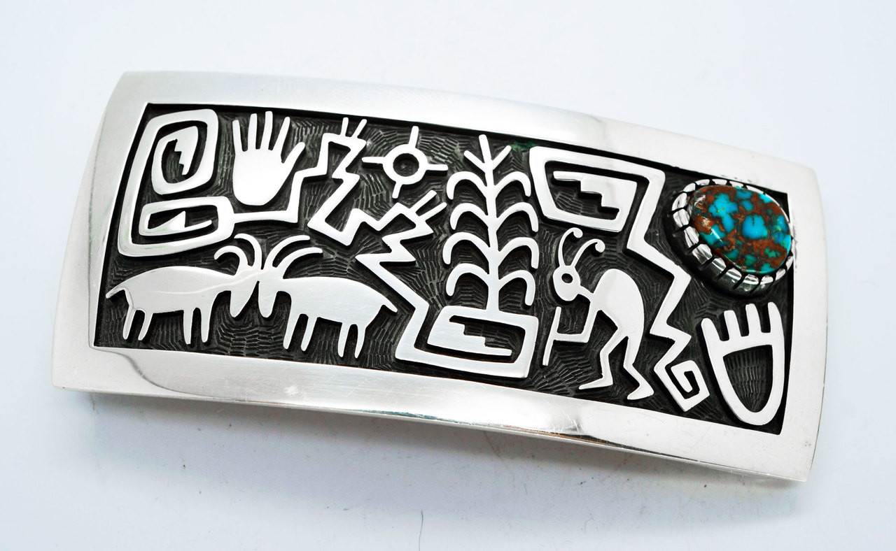 Big Sky Turquoise and Sterling Silver Buckle Belt