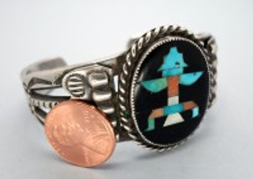 【VINTAGE】レアなNavajo Handmade Bowと2本の矢 Navajo Silver Box with Zuni Inlaid Thunderbird - Four Winds