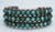 Early Zuni Row Bracelet Snake Eye Turquoise INGOT Silver Native American