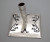 Vintage Native American Sterling Silver Overlay Desk Pen Holder 