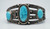 Vintage Navajo Bracelet Natural Fox Turquoise Sterling Silver Repousse Terminals