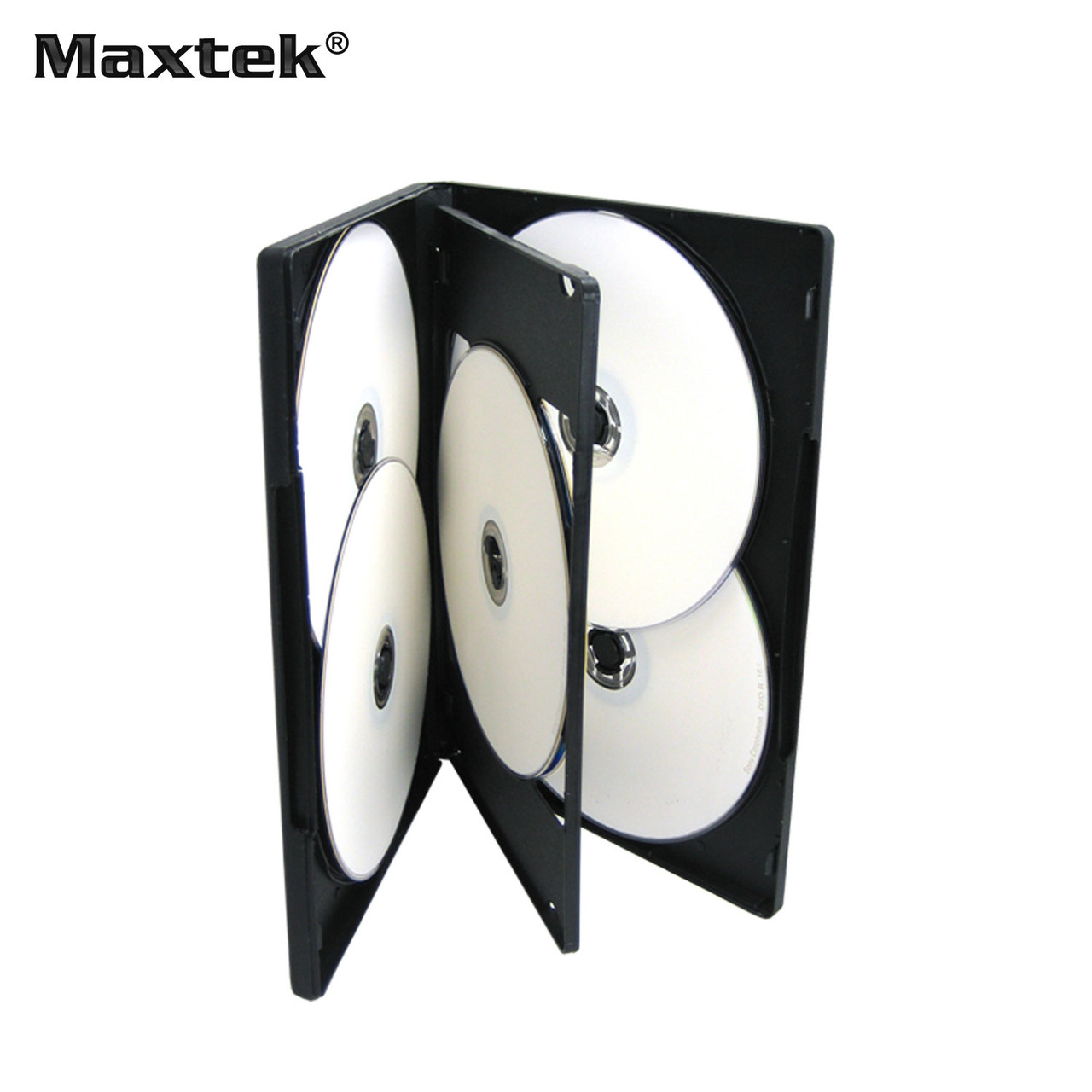 Maxtek Black Six (6) Disc DVD Cases with Double Sided Flip Tray Maxtek Black Six (6) Disc DVD Cases with Double Sided Flip Tray