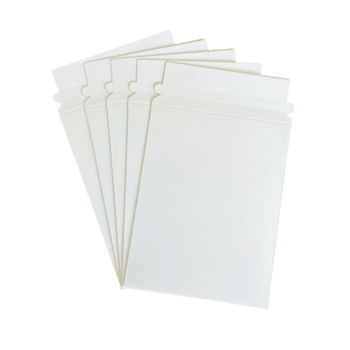 Lot 25 CD/DVD White Cardboard Mailers 5 1/4" X 5 1/4" Self-Seal with Flap Sealed 