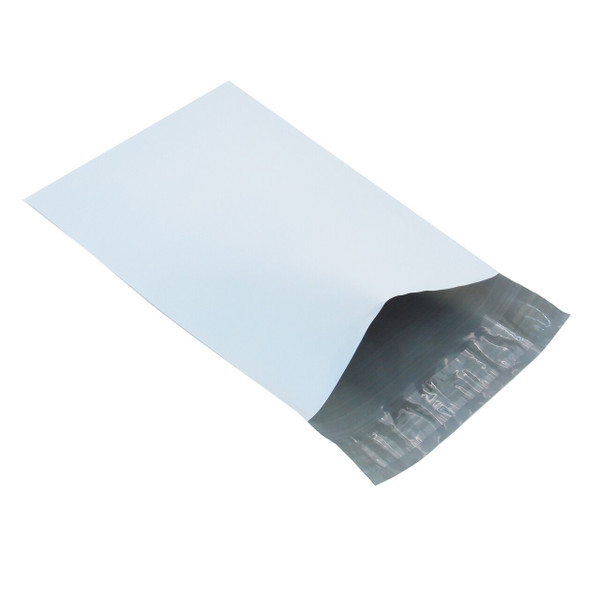 Progo 7.5x10.5 inch Self-seal Poly Mailers. Tear-proof, Water-resistant and Postage-saving Lightweight Plastic Shipping Bags. White outer surface, Grey inner lining