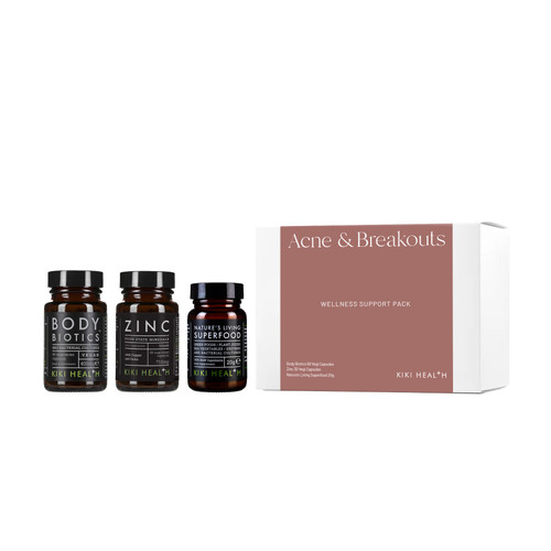 KIKI Health Acne & Breakouts Wellness Support Pack save $19 free shipping on orders $70 and over KIKI Health Acne & Breakouts Wellness Support Pack save $19 free shipping on orders $70 and over