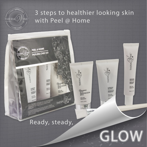 TheraVine RETAIL - Peel @ Home Kit - includes a 70% glycolic peel buffered at a ph of 3.5