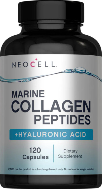 Marine Collagen Peptides + Hyaluronic Acid, 120 Fish Gelatin Capsules