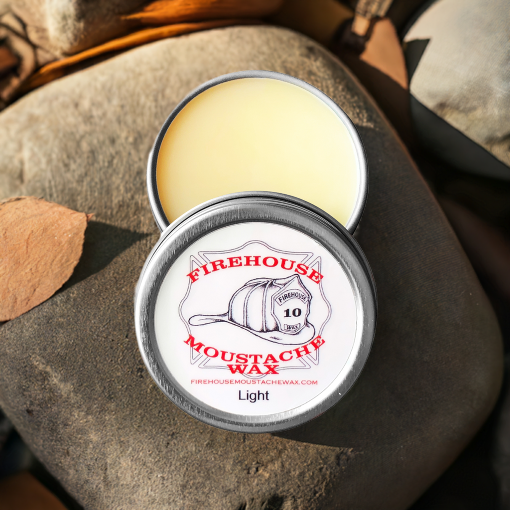 Moustache wax for blonde and gray hair