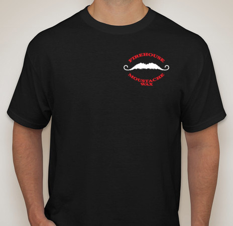 Firehouse Moustache Wax T-Shirt- Black, Red, White or Brick Red