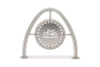 Arch Bike Rack in Stainless Steel with Standard Medallion