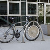 Arch Bike Rack in Stainless Steel with Standard Medallion 2