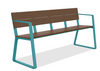 Vibe 5 1/2' Recycled Plastic Contour Bench with Armrests