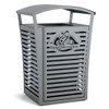 Exposition 45 Gallon Trash Receptacle/Recycler, Custom Door