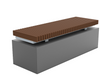 Infinity 2' x 6' Linear Thermory Wall Mount Flat Bench , Powder Coat Finish