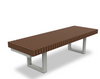 Infinity 2' x 6' Linear Thermory Flat Bench, Powder Coat Frame Finish