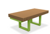 Infinity 2' x 4' Linear Recycled Plastic Flat Bench, Powder Coat Frame Finish