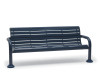 6 foot Outdoor Bench with Back – Contemporary Collection – Inground