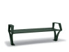 6 foot Outdoor Bench without Back, with Arms – Woodridge Collection – Surface Mount