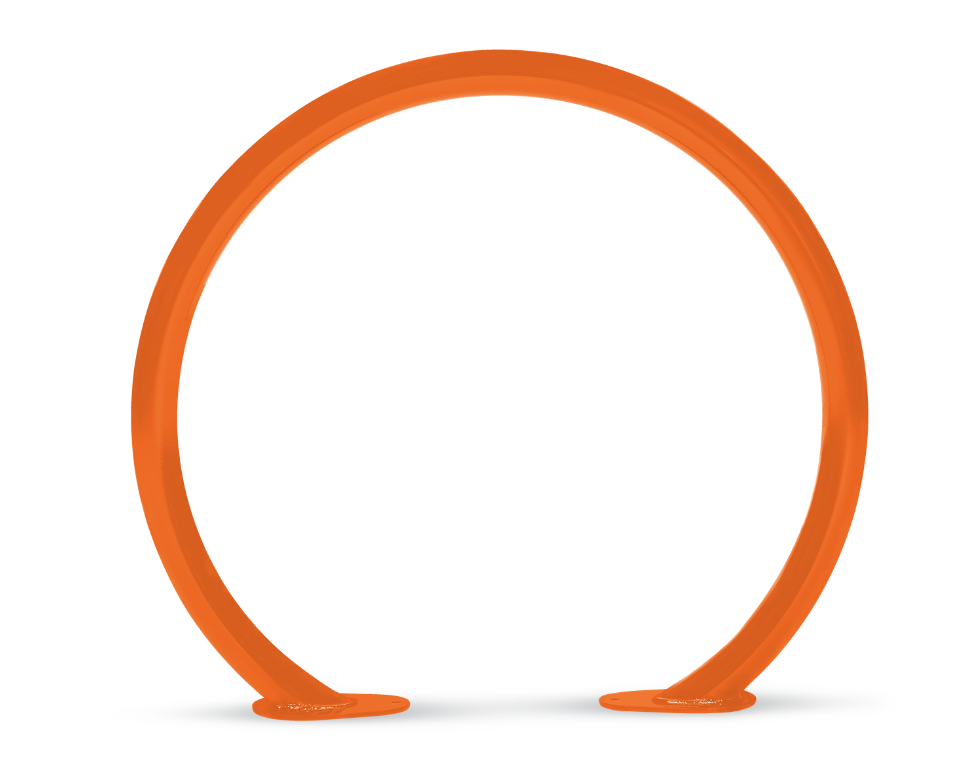 Tandem Fusion Advantage Finish Bike Rack, Surface Mount