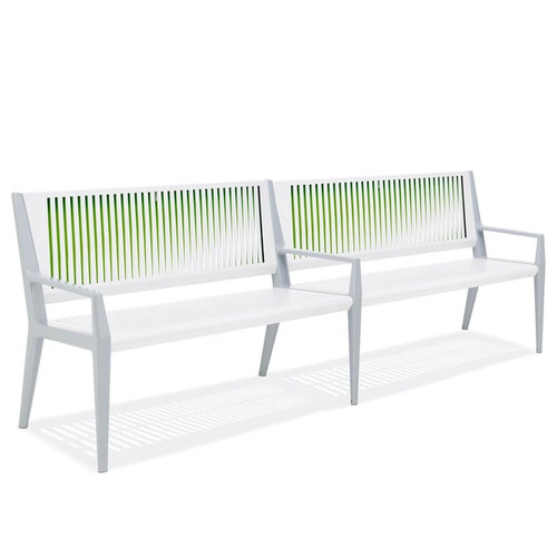 Tandem 8' Contour Bench w/Center Armrest, Perspective