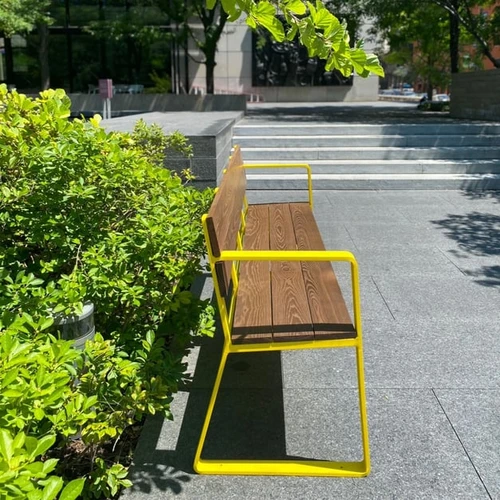 Contor Bench Vibe 5 1/2' Thermory Contour Bench with Armrests