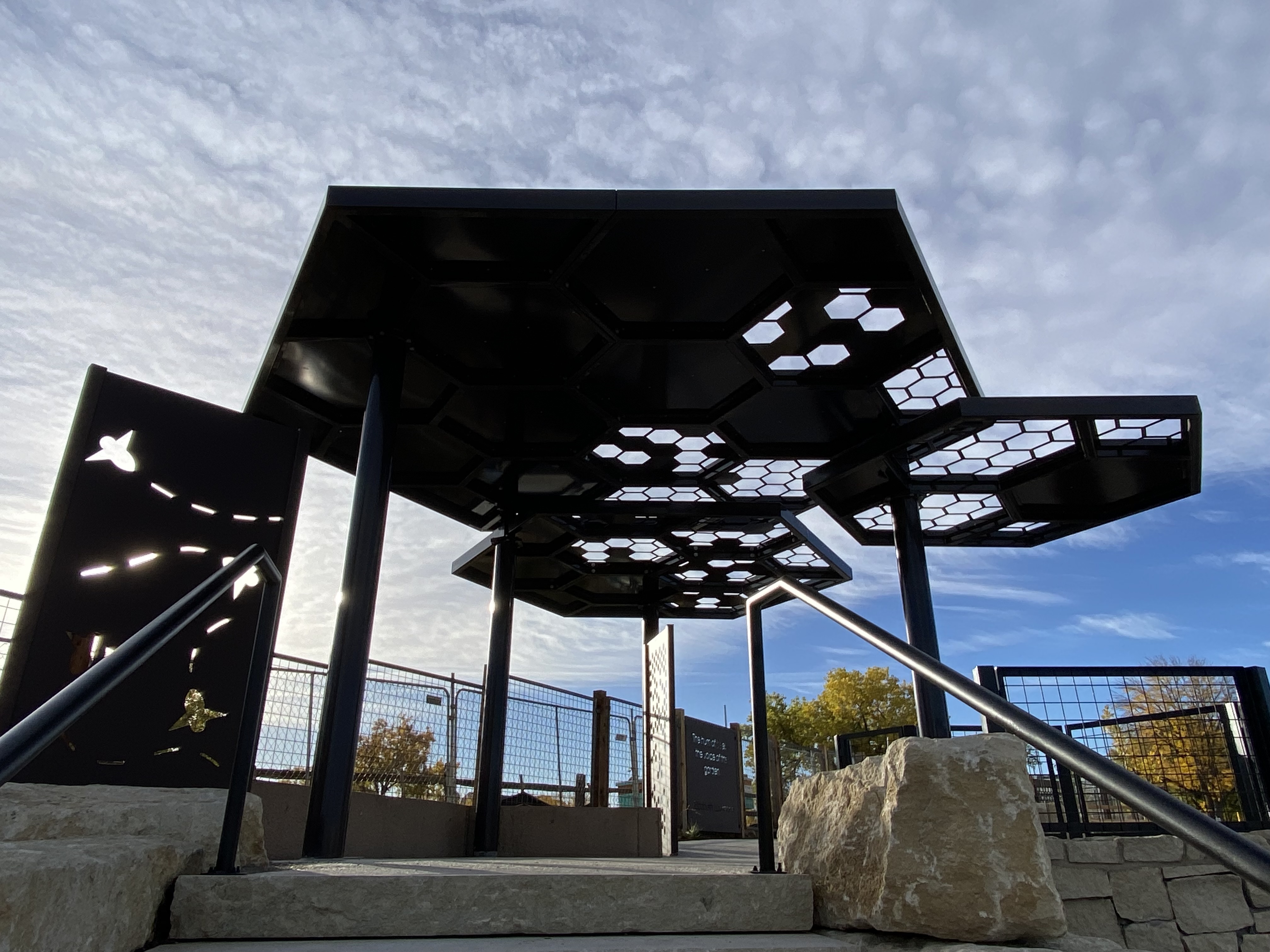 Custom Filtered Light Arbor Shelter