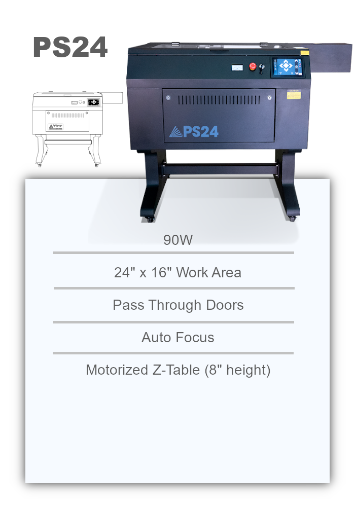 PS24 high volume laser cutting and engraving machine