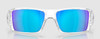 Oakley Heliostat Sunglasses -Clear w/ Prizm Sapphire Polarized