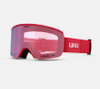 Giro Axis Goggle -Red and Black Thirds w/Vivid Smoke + Vivid Infrared Lens