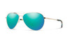 Smith Langley 2 Sunglasses - Silver / ChromaPop Polarized Blue Mirror