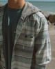 Billabong Men's  Baja Flannel  Long Sleeve Hooded Shirt 