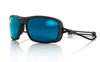 Ombraz Azzurro Armless Sunglasses Charcoal w/Grey with Blue Mirror