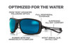 Ombraz Azzurro Armless Sunglasses Charcoal w/Grey with Blue Mirror