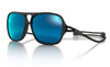 Ombraz Leggero Armless Sunglasses Charcoal w/ Polarized Grey and Blue Mirror