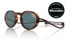 Ombraz Viale Armless Sunglasses  Charcoal w/ Polarized Grey and Blue Mirror