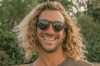Ombraz Viale Armless Sunglasses  Charcoal w/ Polarized Grey and Blue Mirror