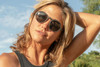 Ombraz Viale Armless Sunglasses  Charcoal w/ Polarized Grey