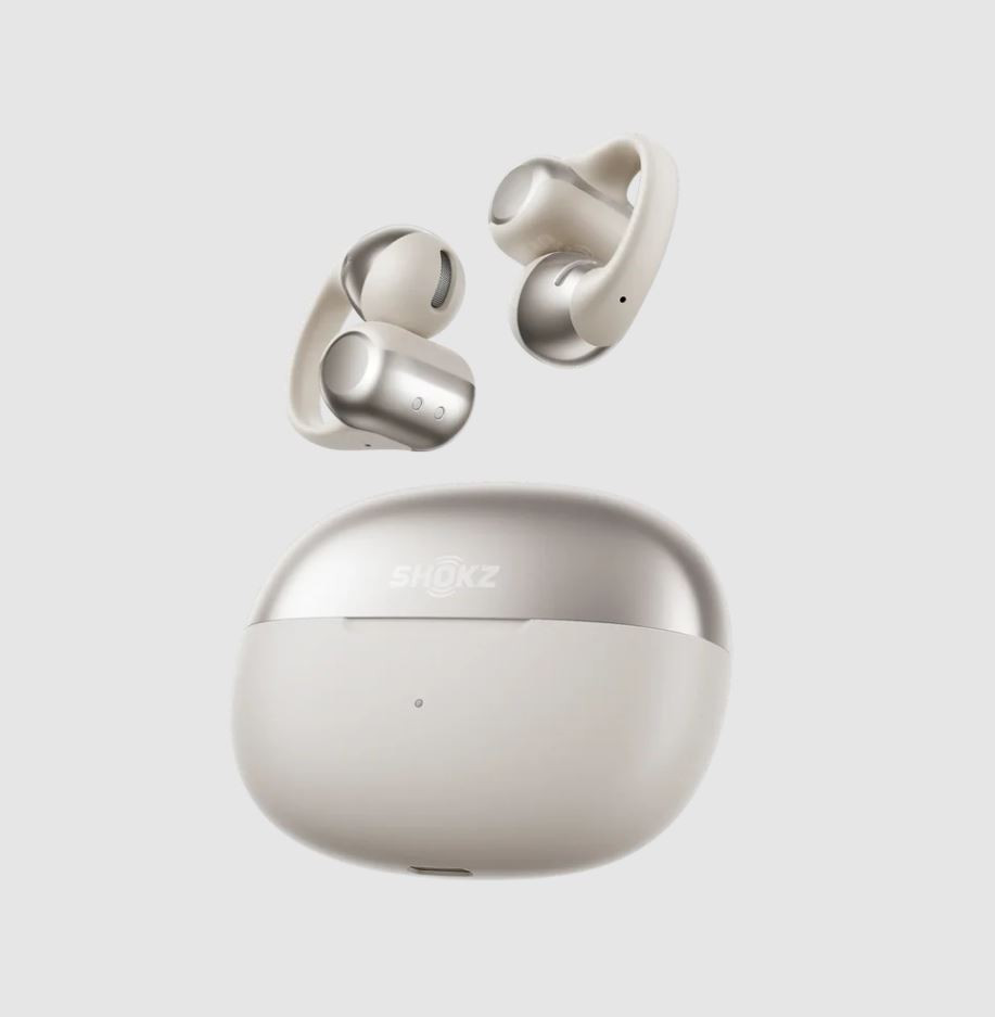 SHOKZ ワイヤレスイヤホン ホワイト/シルバー Shokz OpenDots ONE Lightweight Clip-On Earbuds - High Mountain Sports