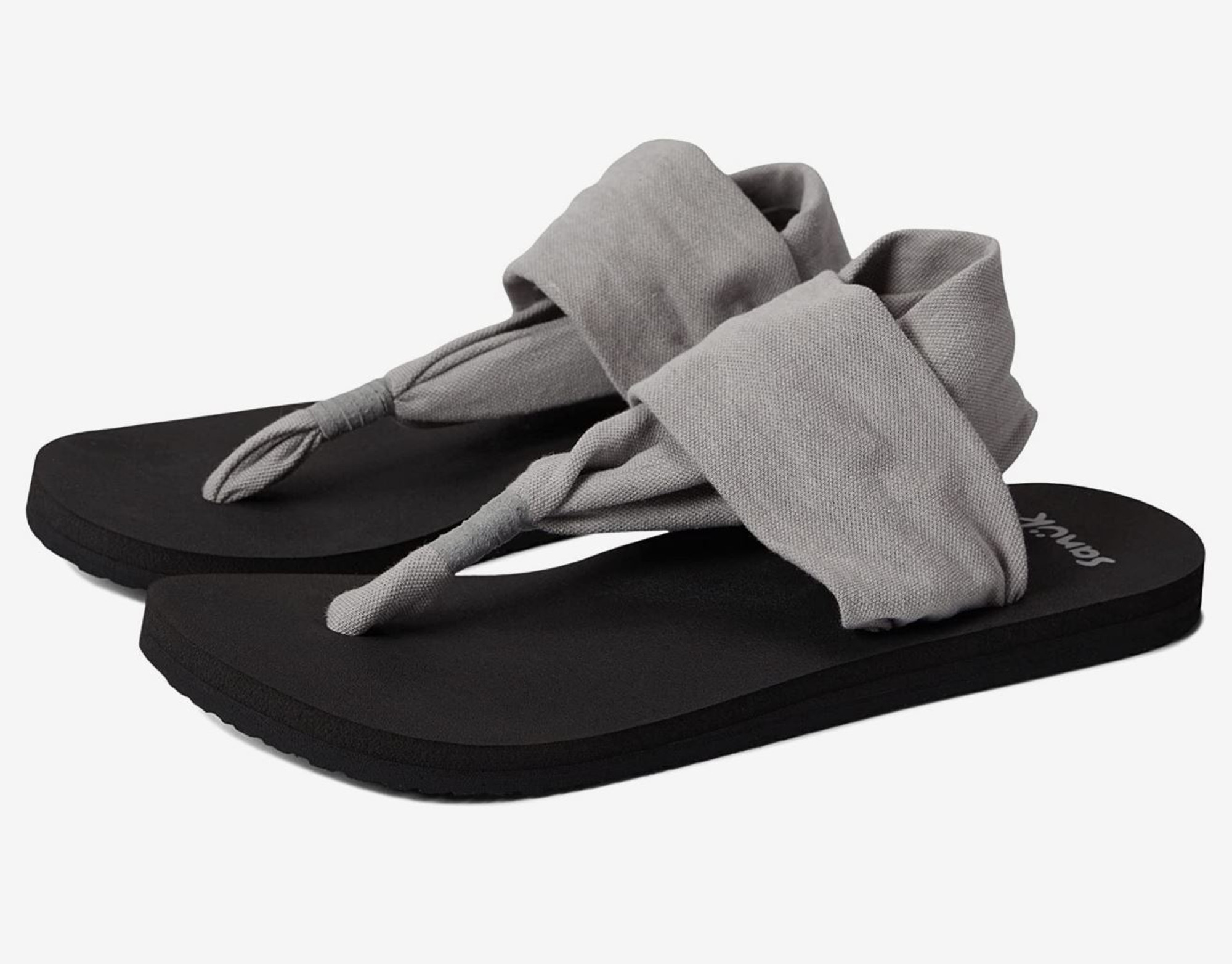Sanuk Yoga Sling Sandals Womens 7 Stretch Knit Straps Soft Footbed