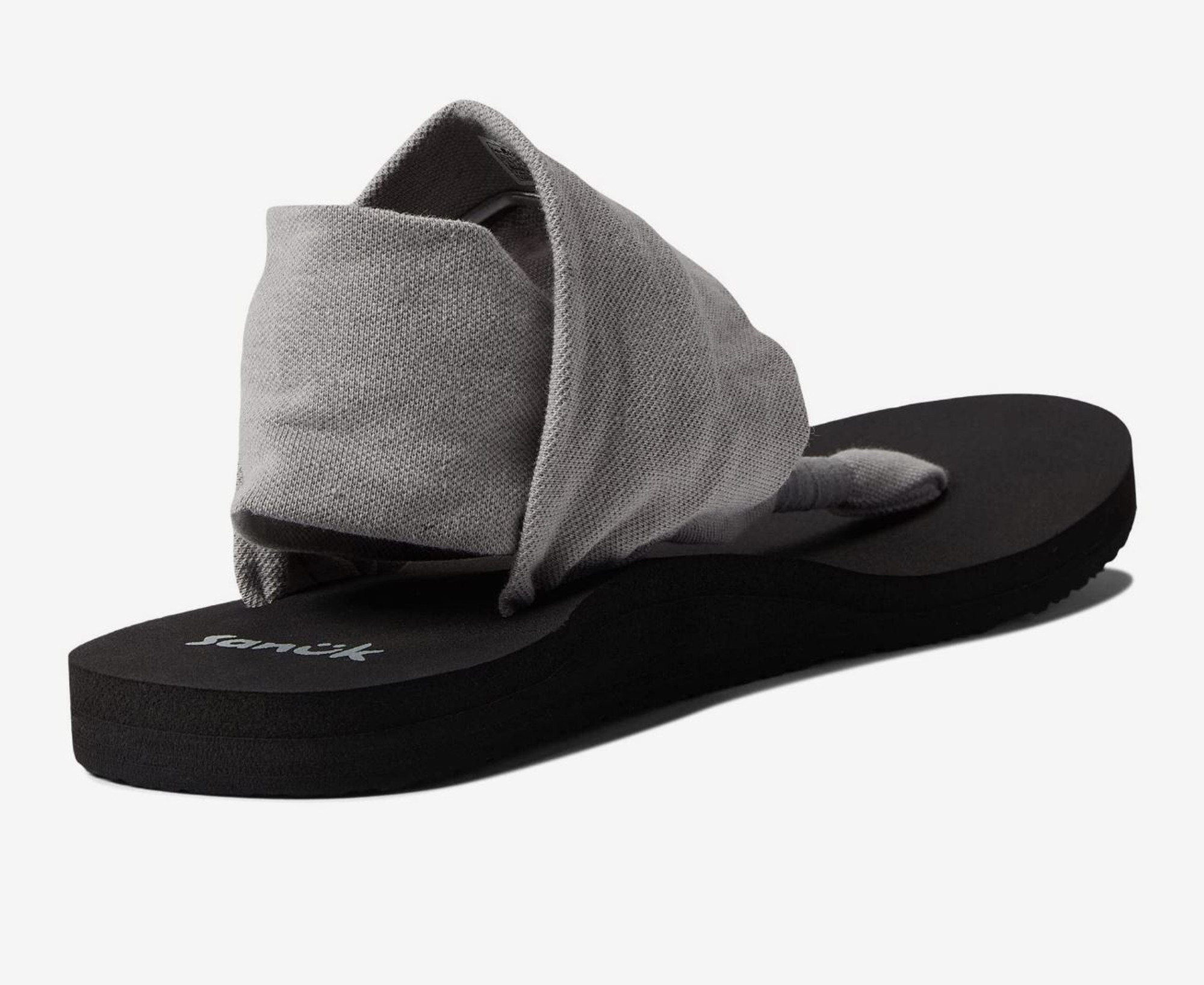 Sanuk Yoga Shoes Flats Flip Flops Sling Sandals Women's Size 9 Black and  Gray