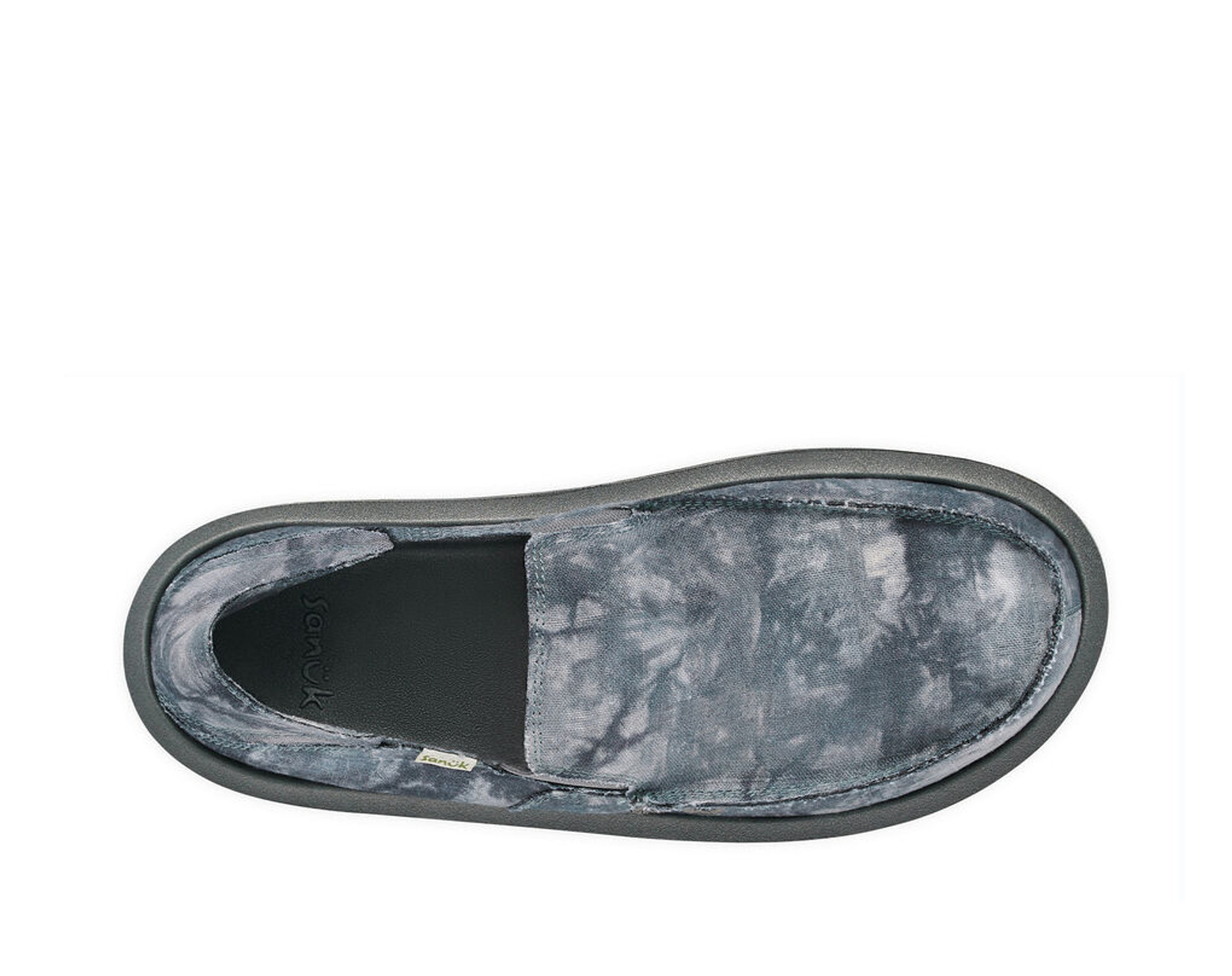 SANUK Womens Gray Tie Dye Cushioned Vagabond Round Toe Slip On Loafers  Shoes 8