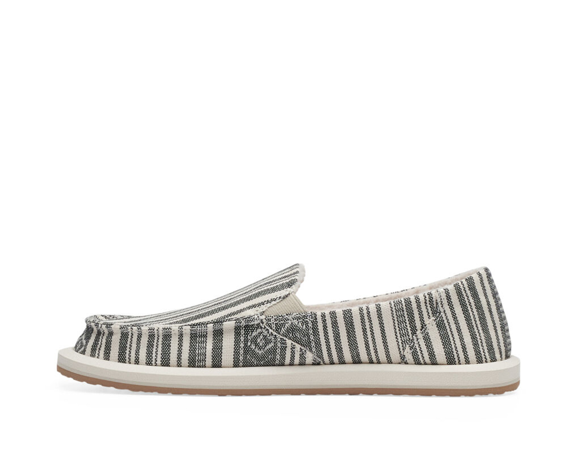 Sanuk Donna Tone Slip On Canvas Sidewalk Sneaker Shoe White Women's Size 8