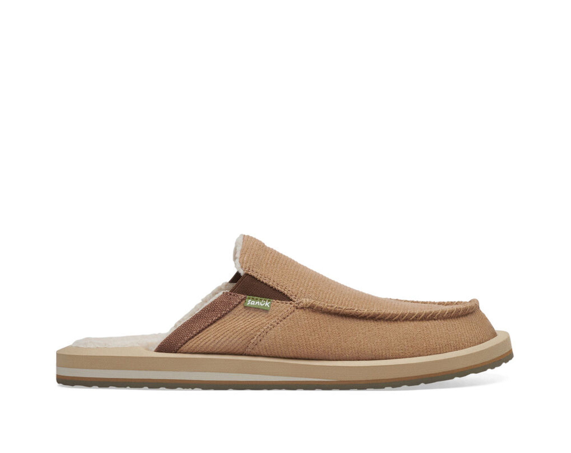 Sanuk Women's Fabric and Leather Slippers