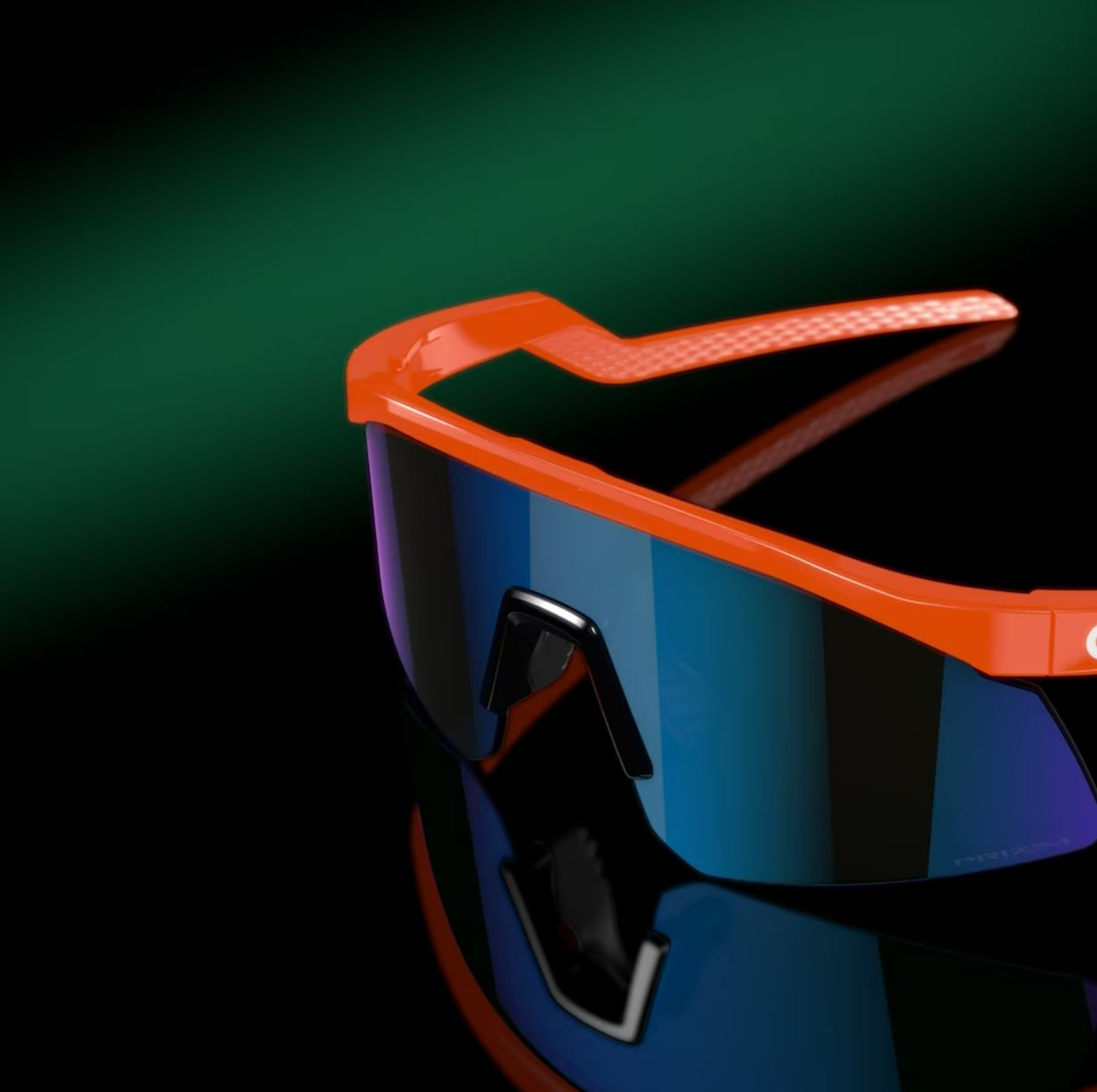 Oakley 0oo9229922906 hydra sunglasses neon orange prizm sapphire lens