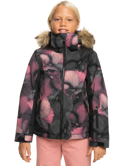 Roxy Jetty 3-In-1 Technical Snow Jacket - True Black Blurry Flower